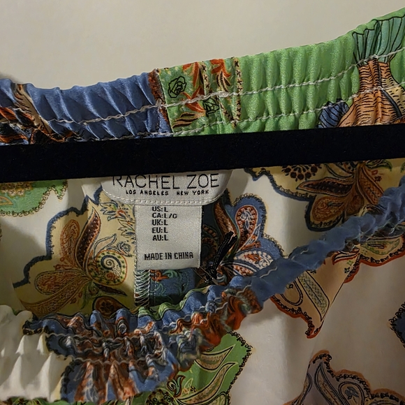 Rachel Zoe Multicolor Paisley Pants Satin - Picture 3 of 13